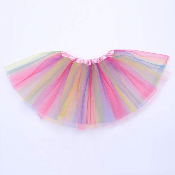 Multi colored pink  Mini Tulle Tutu Skirt - Picture 3 of 3